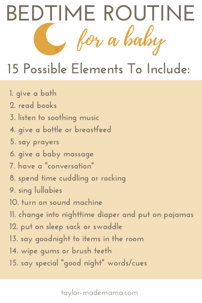 How To Create A Bedtime Routine For A Baby - Taylor-made Mama