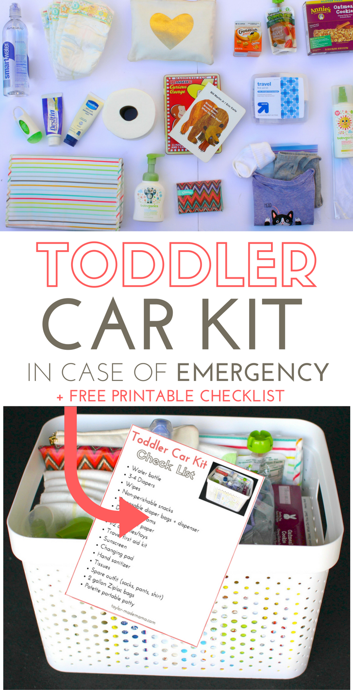 What to pack in an emergency car kit for a toddler. Be prepared for any emergency