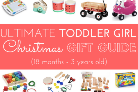 Toddler Girl Gift Guide. Gift ideas for a toddler.Toddler stocking stuffer ideas. Toddler Christmas Gift Guide.