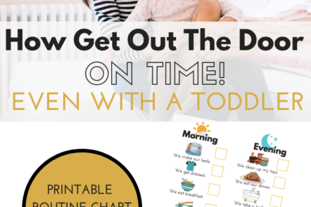 how to get out of the house on time with a toddler. Morning routine chart for a toddler